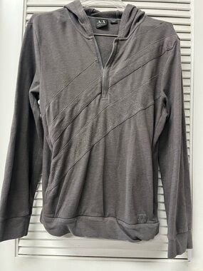 A|X Armani Exchange Gray Hooded Pullover✨large